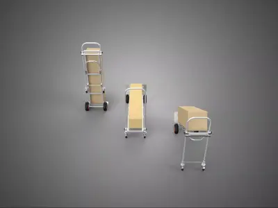 3 IN 1 CONVERTIBLE HAND TRUCK CART TROLLEY DOLLY CARDBOARD BOXES 3D model