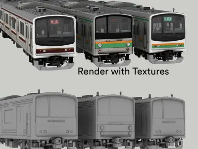 JR205-600 Utsunomiya-Nikko Line Full Version 3D model