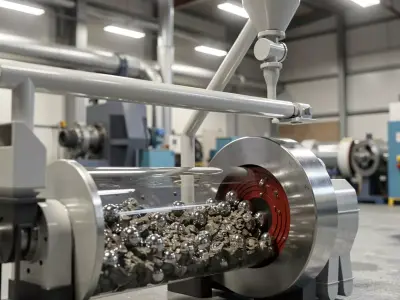 Animated Ball Mill and Classifier Rock Simulation 3D model
