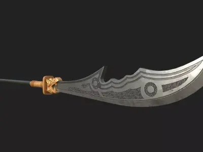 Cresent Blade Type A Low-poly 3D model