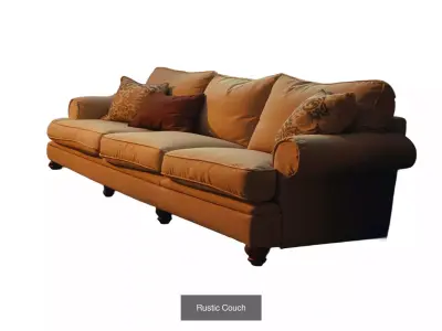 Rustic Log Cabin Furniture 3D Model Pack
