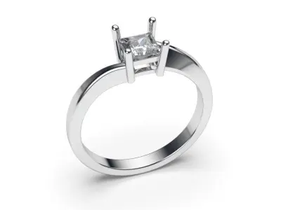 solitaire with ring sizes  8 part S68 3D print model