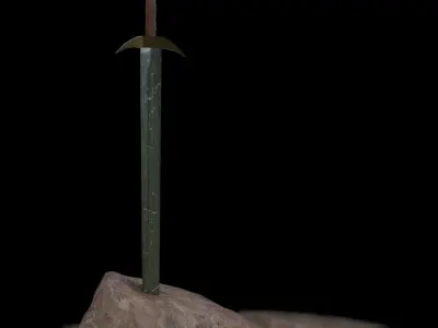 Excalibur sword 3D model