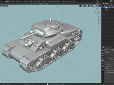 AC1 SENTINEL TANK BASE MESH  Low-poly 3D model