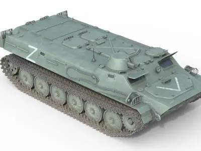 MT LB Multipurpose Armored Vehicle Low-poly 3D model