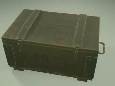 Military box Low-poly 3D model get