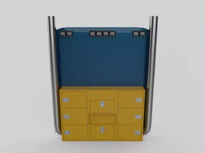 Truck Back Cab Boxex 3D model