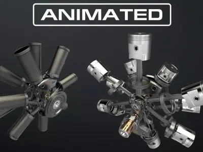 AirCraft Engine 3D model 4