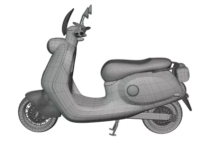 Electric scooter 3D model shop
