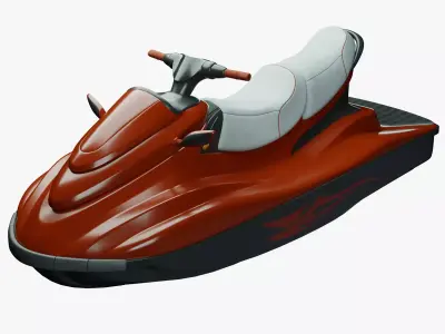 Jet Ski Low-poly 3D model