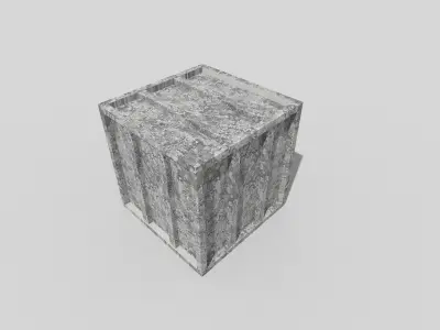 low poly  metal crate 13 Low-poly 3D model