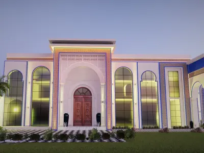 Modern Resort Front Villa Style 3D model