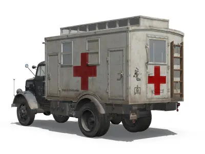 Opel Blitz - 3t Ambulance Truck - 11 PzDiv 3D model