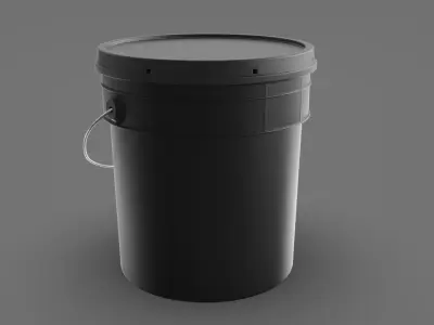 Plastic Paint Bucket 3D model
