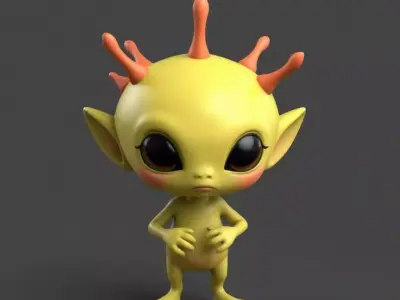 Cute Alien 3D Model 3D model