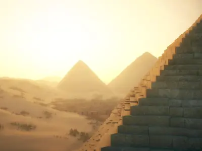  Egyptian Pyramids    Ancient Egypt 3D model