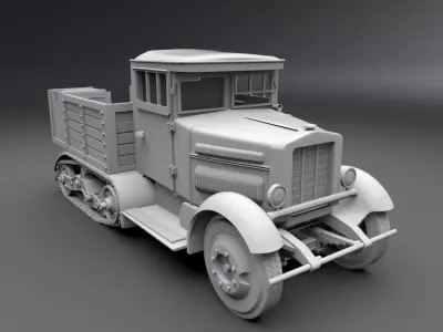 C4P artillery tractor scale model 3D print model