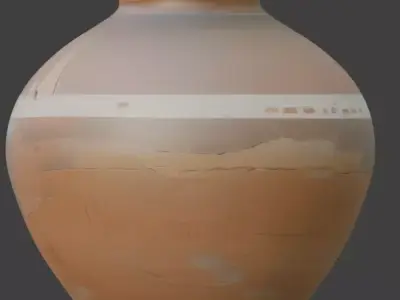 Ancient Egyptian Pottery Pot 3D Model Analysis Low-poly 3D model purchase