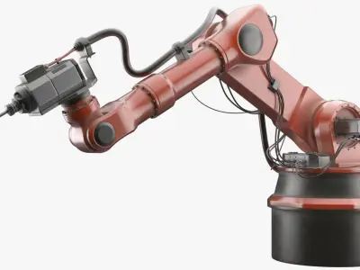 Industrial Robot 1 Textured 3D model