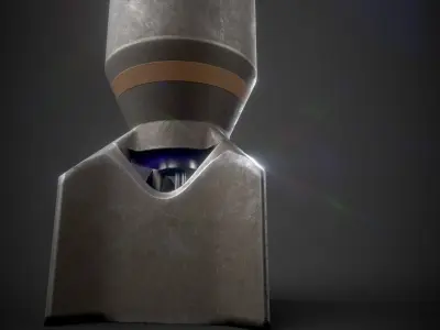 Missile rocket Low-poly 3D model