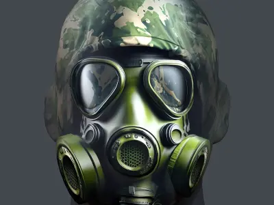 Helmet 3d model military combat Military Low-poly Low-poly 3D model 55