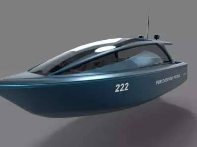 Electric Sailboat 3D model