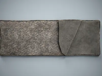 Military Sleeping Bag - Worn Pixel Low-poly 3D model