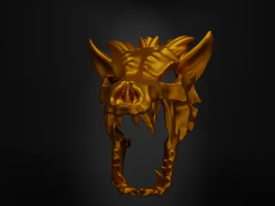 Wolf Full Face Helmet Animal Face Mask - Wolf Animal Armor Part 3D print model