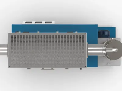 High Vacuum Tube Furnace 3D model by Lovano