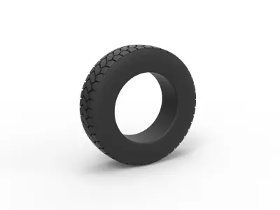 Truck tire Scale 1 to 25 3D print model purchase