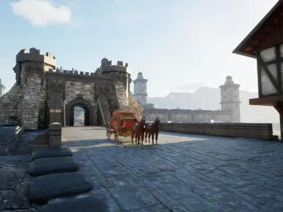 Medieval Castle City 3D model