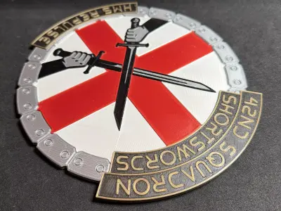 HMS Repulse 42nd Squadron Shortswords Squadron Plaque 3D print model
