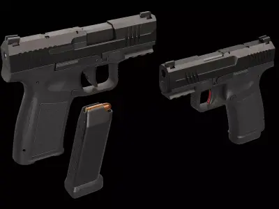 Canik MC9L pistol 9mm Low-poly 3D model