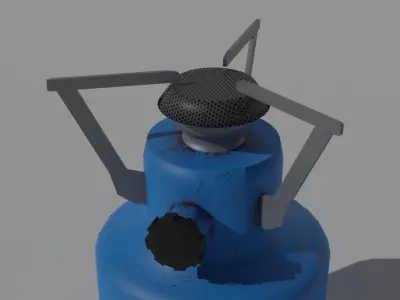 Gas bottle Low-poly 3D model purchase