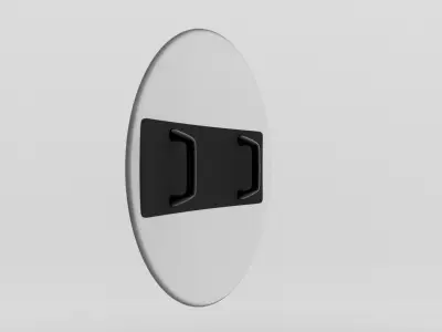 Police Shield Low-poly 3D model