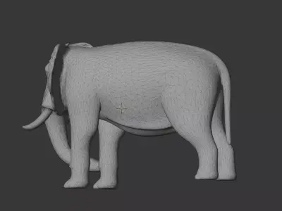 Elephant 3D scan print 3D model