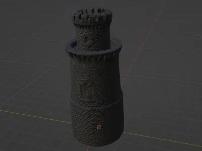 Medieval Castle Tower - Low-Poly - Game-Ready Low-poly 3D model