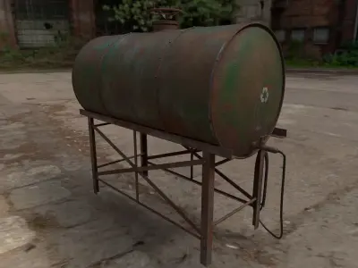 watertank Low-poly 3D model