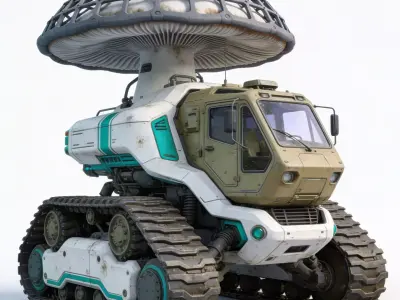 Bio-Organic Explorer Rover 3D Model Low-poly 3D model