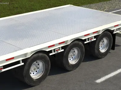  Volvo Truck with Axle Extendable Trailer Rigged 