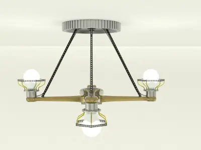 Industrial ceiling lamp  3D model