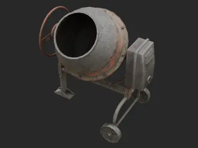 Concrete Mixer Low-poly 3D model buy