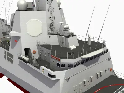 AUSTRALIAN HOBART CLASS DESTROYER 3D model