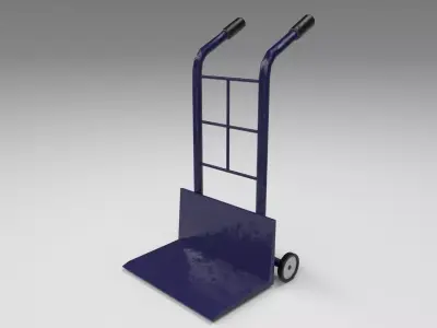 Wheelbarrow hand truck Low-poly 3D model