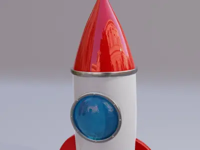 CARTOON ROCKET  3D model