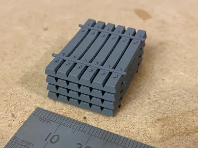 Model Railway Concrete Sleepers Stacked Various Designs 3D print model