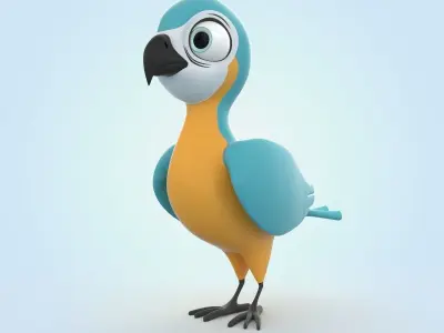 Macaw bird 3D model