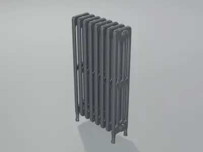Classic Cast Iron Radiator 4C8 3D model