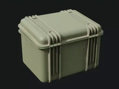 Low Poly PBR Military Case 02 Low-poly 3D model