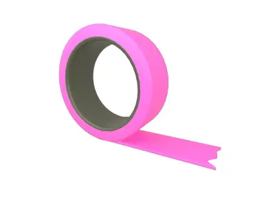 Cartoon Tape v1 006 Low-poly 3D model